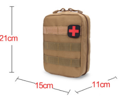 BOLSA MÉDICA MODULAR TÁTICA IGRARK - COMPACTA E RESISTENTE EM NYLON 600D COM ZÍPER DUPLO